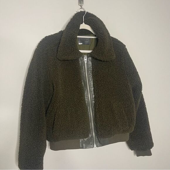 Blank NYC BROWN SHERPA JACKET LARGE - Picture 6 of 8